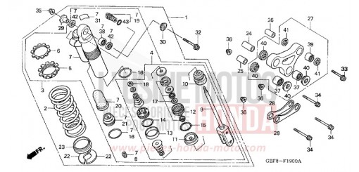 KISSEN, HINTEN CR85RB4 de 2004